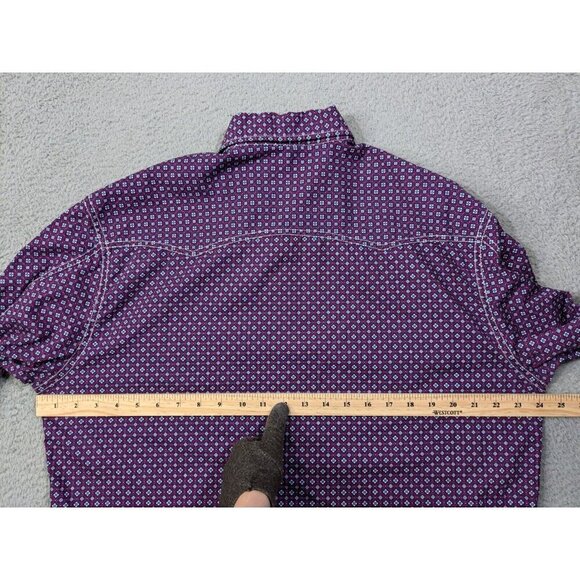 Cinch Modern Fit Shirt Mens Large Pearl Snap Cowboy Western Rodeo Geometric - Picture 6 of 11